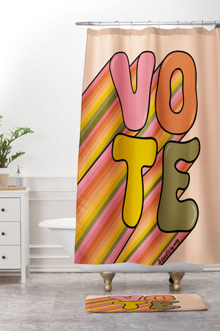 Doodle By Meg Vote Shower Curtain And Mat