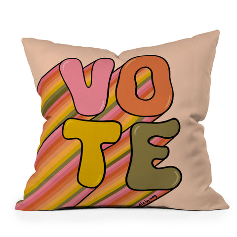 Doodle By Meg Vote Outdoor Throw Pillow