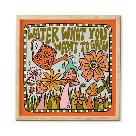 Doodle By Meg Water What You Want to Grow Framed Wall Art