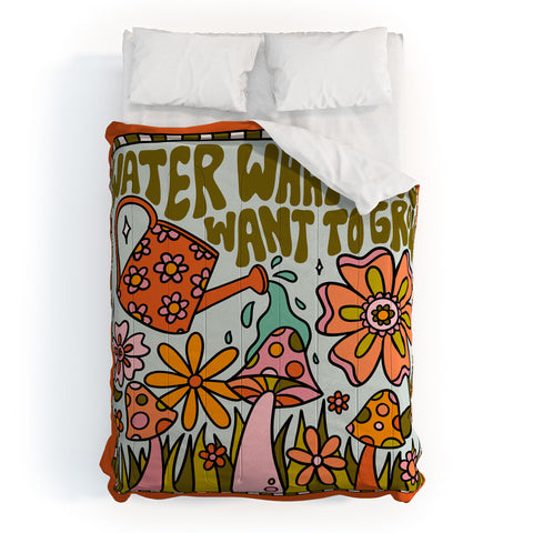 Doodle By Meg Water What You Want to Grow Comforter