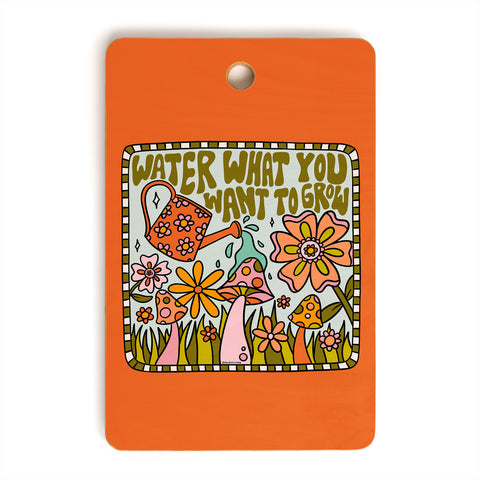 Doodle By Meg Water What You Want to Grow Cutting Board Rectangle
