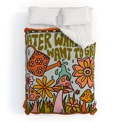 Doodle By Meg Water What You Want to Grow Duvet Cover