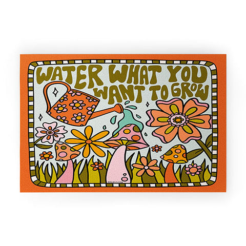 Doodle By Meg Water What You Want to Grow Welcome Mat