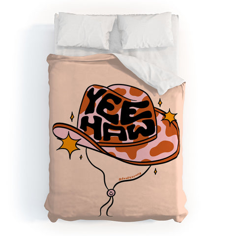 Doodle By Meg Yeehaw Cowboy Hat Duvet Cover