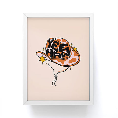 Doodle By Meg Yeehaw Cowboy Hat Framed Mini Art Print