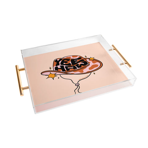 Doodle By Meg Yeehaw Cowboy Hat Acrylic Tray