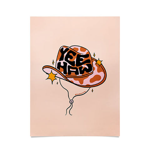 Doodle By Meg Yeehaw Cowboy Hat Poster