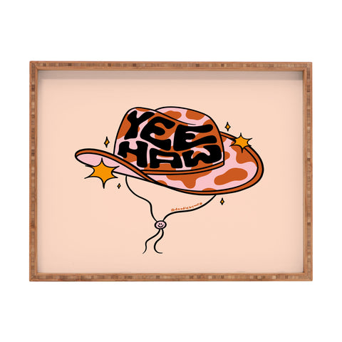 Doodle By Meg Yeehaw Cowboy Hat Rectangular Tray