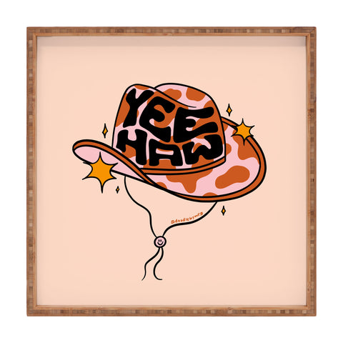 Doodle By Meg Yeehaw Cowboy Hat Square Tray