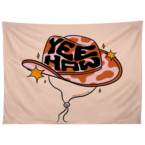 Doodle By Meg Yeehaw Cowboy Hat Tapestry