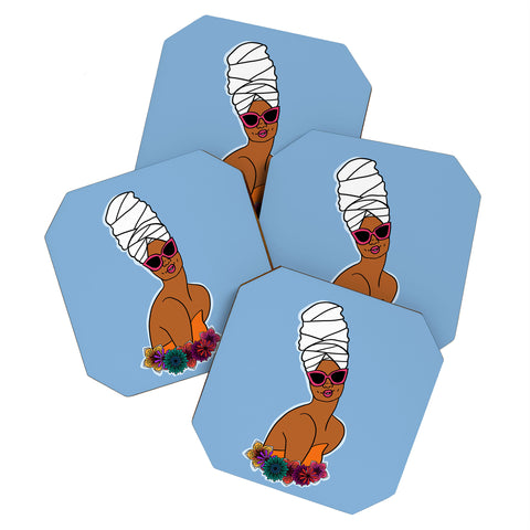DorcasCreates Ayana in Blue Coaster Set