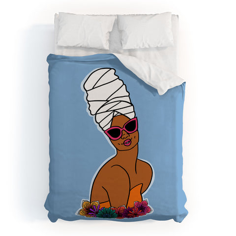 DorcasCreates Ayana in Blue Duvet Cover