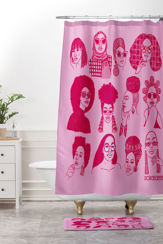 DorcasCreates Babes of Summer Shower Curtain And Mat