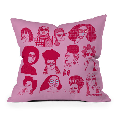 DorcasCreates Babes of Summer Throw Pillow