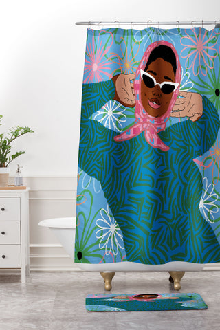 DorcasCreates Halima Shower Curtain And Mat
