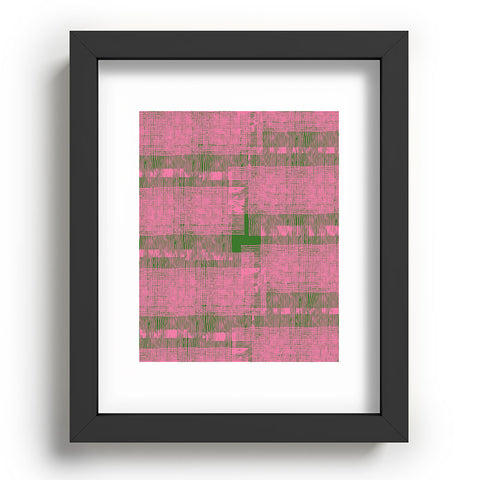 DorcasCreates Pink Green Mesh Pattern Recessed Framing Rectangle