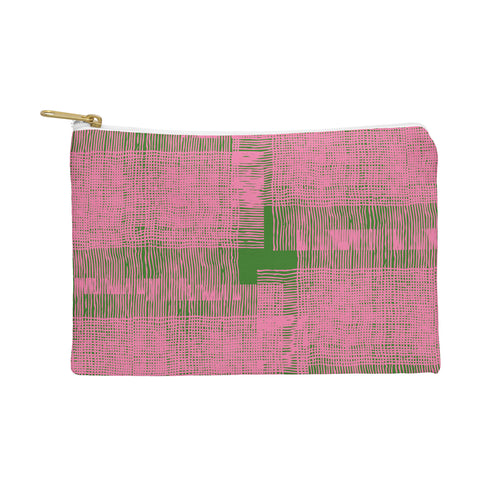 DorcasCreates Pink Green Mesh Pattern Pouch