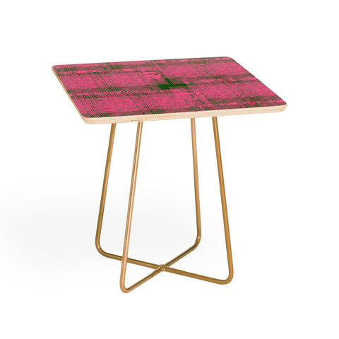 DorcasCreates Pink Green Mesh Pattern Side Table