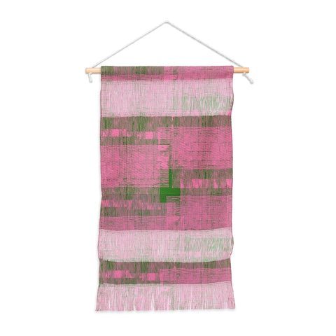 DorcasCreates Pink Green Mesh Pattern Wall Hanging Portrait