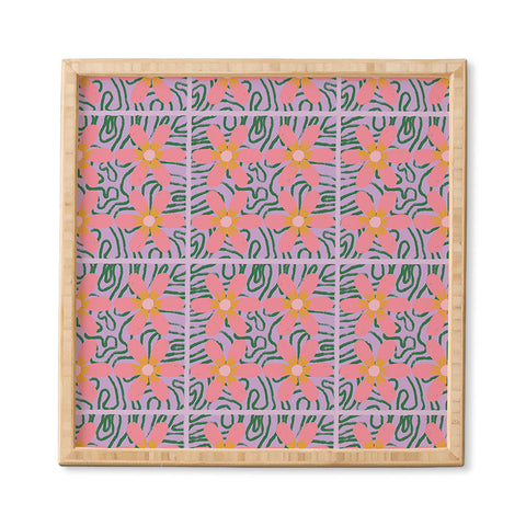 DorcasCreates Psychedelic Daisies Framed Wall Art