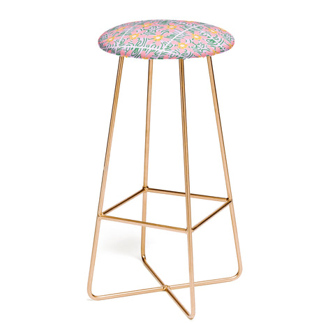 DorcasCreates Psychedelic Daisies Bar Stool