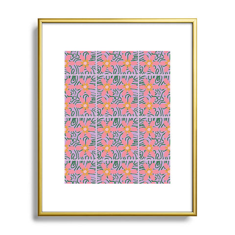 DorcasCreates Psychedelic Daisies Metal Framed Art Print