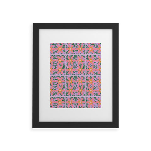 DorcasCreates Psychedelic Daisies Framed Art Print