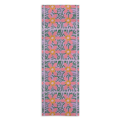DorcasCreates Psychedelic Daisies Yoga Towel