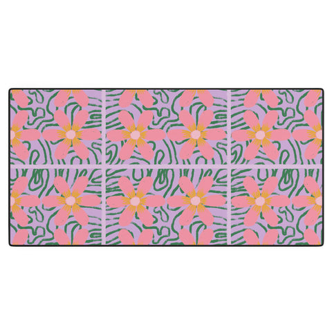 DorcasCreates Psychedelic Daisies Desk Mat