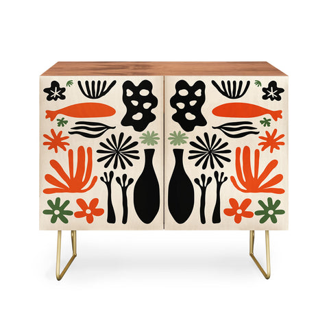DorisciciArt Abstract botanic Credenza