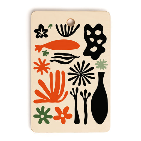 DorisciciArt Abstract botanic Cutting Board Rectangle