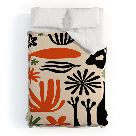 DorisciciArt Abstract botanic Duvet Cover
