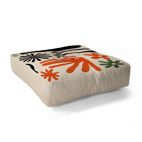 DorisciciArt Abstract botanic Floor Pillow Square