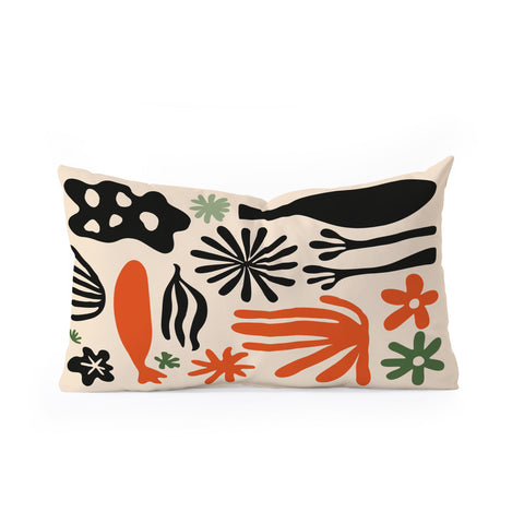 DorisciciArt Abstract botanic Oblong Throw Pillow