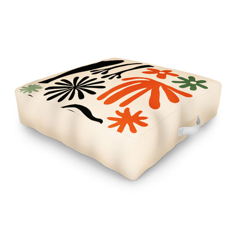 DorisciciArt Abstract botanic Outdoor Floor Cushion