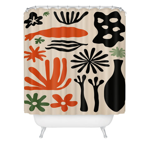 DorisciciArt Abstract botanic Shower Curtain