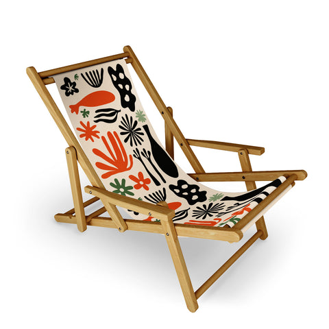 DorisciciArt Abstract botanic Sling Chair