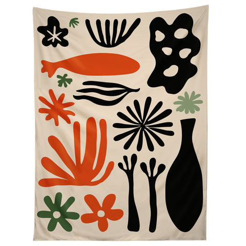 DorisciciArt Abstract botanic Tapestry