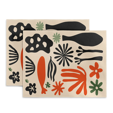DorisciciArt Abstract botanic Placemat