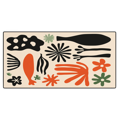 DorisciciArt Abstract botanic Desk Mat