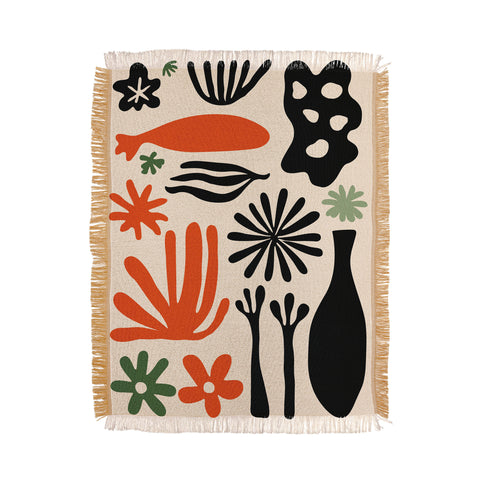 DorisciciArt Abstract botanic Throw Blanket