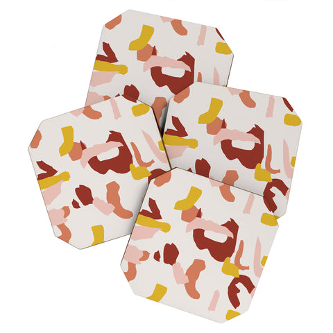 DorisciciArt Abstract shapes I Coaster Set