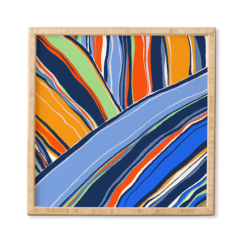 DorisciciArt autumn stripes Framed Wall Art