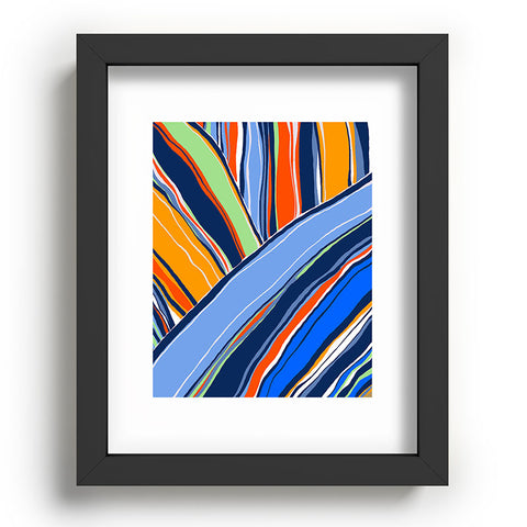 DorisciciArt autumn stripes Recessed Framing Rectangle