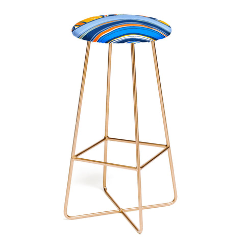 DorisciciArt autumn stripes Bar Stool