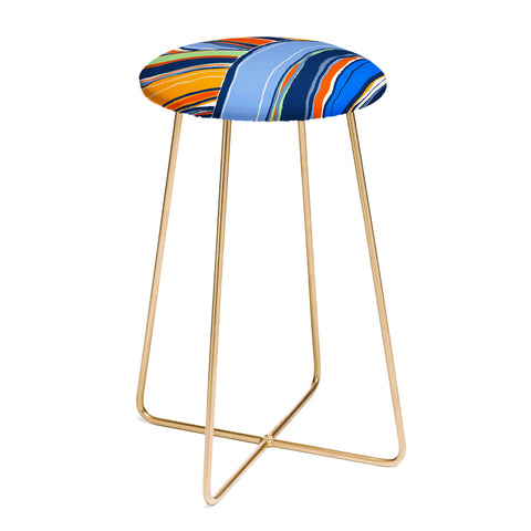 DorisciciArt autumn stripes Counter Stool