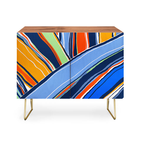 DorisciciArt autumn stripes Credenza