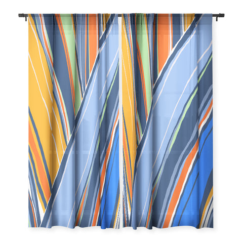 DorisciciArt autumn stripes Sheer Non Repeat
