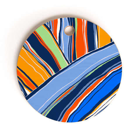 DorisciciArt autumn stripes Cutting Board Round