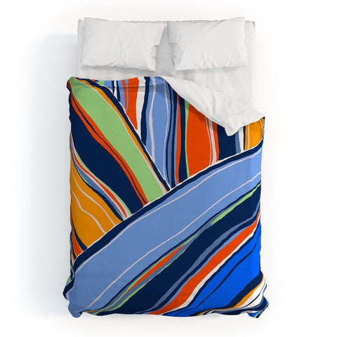 DorisciciArt autumn stripes Duvet Cover